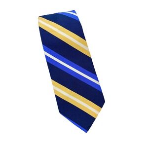 NWOT Polo Ralph Lauren Men's Striped Silk Blend Tie in Blue/ Yellow